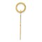 14K Yellow Gold Medium Script Initial Letter A Charm Jewerly 19mm x 11mm